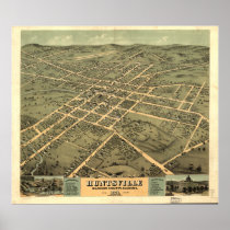 Huntsville Alabama 1871 Panoramic Map