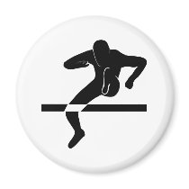 hurdles refrigerator magnet