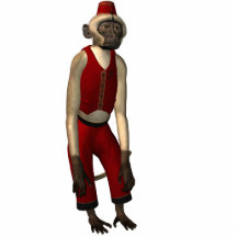 Hurdy Gurdy 3D Music Monkey 11 Cut Outs