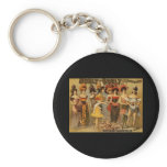 Hurly-Burly Extravaganza and Refined Vaudeville keychains