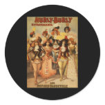 Hurly-Burly Extravaganza and Refined Vaudeville stickers