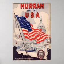 Hurrah for the USA Poster