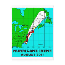Hurricane Irene, August 2011 Track Post Cards