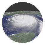 Hurricane Katrina Satellite image Round Sticker