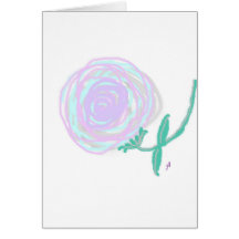 Hurricane Rose Smudged Pastel Print Greeting Cards
