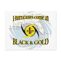 Hurricanes in Black & Gold Postcards