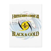 Hurricanes in Black & Gold Postcard