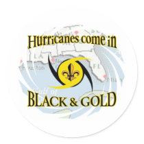 Hurricanes in Black & Gold Stickers