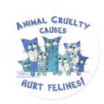 Hurt Felines Animal Cruelty stickers