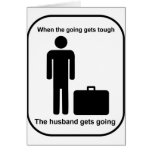 husband_gets_going_Black Greeting Card