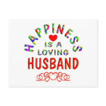 Husband Happiness postcards