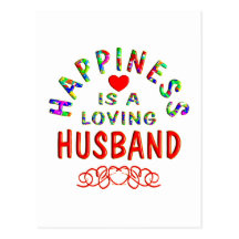 Husband Happiness Postcard