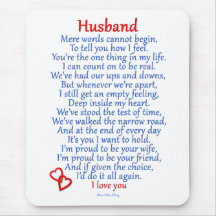 Husband Love Mouse Pad