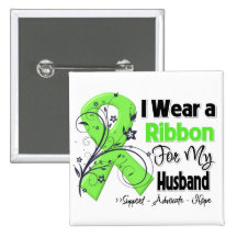 Husband - Lymphoma Ribbon Pinback Button