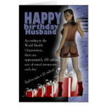 Husband sexy adult birthday card
