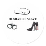 HUSBAND = SLAVE stickers