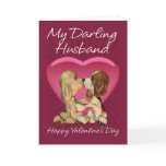 Husband Valentine's Day Card With Two Kissing Pupp