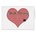 Hush Basset Paw Prints Dog Humour Card