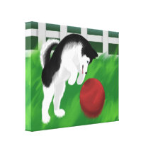 Husky Canvas Picture Gallery Wrap Canvas
