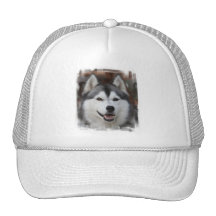 Husky Dog Baseball Cap Mesh Hats