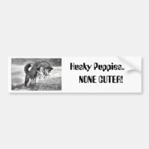 Husky Puppy Bumper Stickers