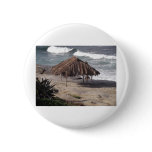 Hut On the Beach Pinback Buttons