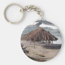 Hut On the Beach Key Chain