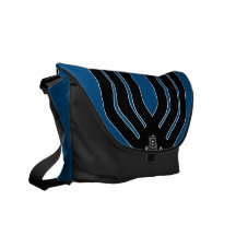 Hybrid Black (Blue) Messenger Bag