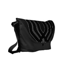 Hybrid Black (Charcoal) Messenger Bag