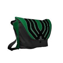 Hybrid Black (Green) Messenger Bag