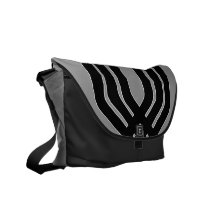 Hybrid Black (Grey) Messenger Bag