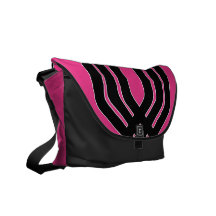 Hybrid Black (Magenta) Messenger Bag