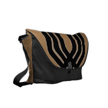 Hybrid Black (Tan) Messenger Bag