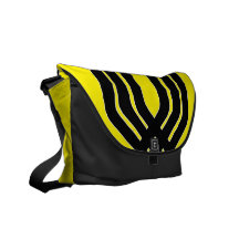 Hybrid Black (Yellow) Messenger Bag