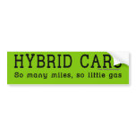 Hybrid Cars Bumper Sticker