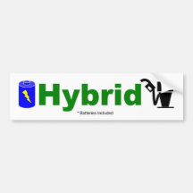 HYBRID colourful pump and battery included Bumper Stickers