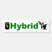 HYBRID green battery and pump Bumper Sticker