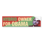 Hybrid Owner for Obama - Political Bumper Sticker bumper stickers
