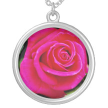Hybrid Tea Rose 'Miss All-American Beauty' White f Custom Necklace