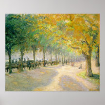 Hyde Park Camille Pissarro 1890 tree autumn fall Print