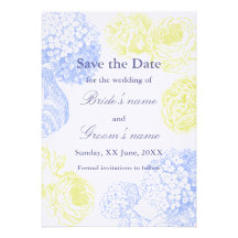 Hydrangea and Roses Personalized Announcement
