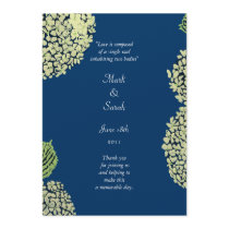 Hydrangea Blueberry Wedding Program