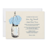 Hydrangea & Mason Jar Wedding Invitations