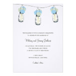Hydrangea & Mason Jar Wedding Reception Personalised Invites