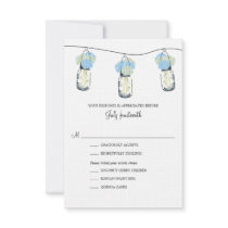 Hydrangea & Mason Jar Wedding RSVP