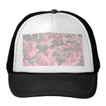 Hydrangea. Pink flowers. Soft Pastel Colours. Mesh Hats