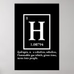 hydrogen - a gas which turns into people posters