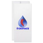Hydroponics, chilli pepper, blue text design rack cards