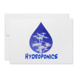 Hydroponics design , blue drop and white tree custom invitation