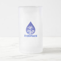 Hydroponics design , blue drop and white tree coffee mug